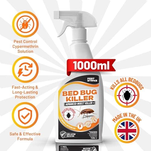 Bed Bug Killer Spray 1000ml - Strong Bed Bugs Spray Odourless & Fast Acting Repellent, Stain-Free, Plant-Based Formula For Furniture, Mattress & Upholstery — view 2