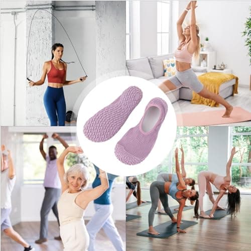 Barefoot Shoes, Treadmill Shoes, Women's Treadmill Shoes, Lightweight Socks, Comfortable Indoor Shoes, Comfortable for Travel and Dancing, Lavender, 5 UK — view 5
