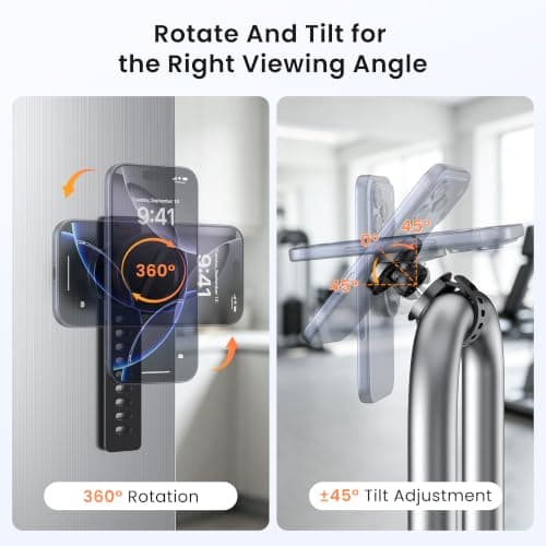 Itramax Gym Stroller Phone Holder,360° Magnetic Handlebar Mount with Strap — view 4