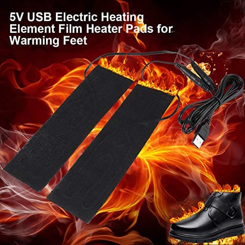 Wincal USB Heater Pad Warm Insoles for Men and Women, 1 Pair 5V Electric Foot Warmers with Carbon Fiber Elements, 35-50°C Foldable and Washable for Outdoor Camping Heating — view 2