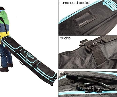 TentHome Fully Padded Snowboard Bag with Wheels Large Multi-Compartment Ski Boots and Helmet Bag Perfect for Travel (146cm) — view 4