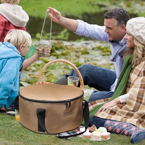Outdoor Cookware Travel Bag - Folding Camping Stove & Utensils Storage — view 2