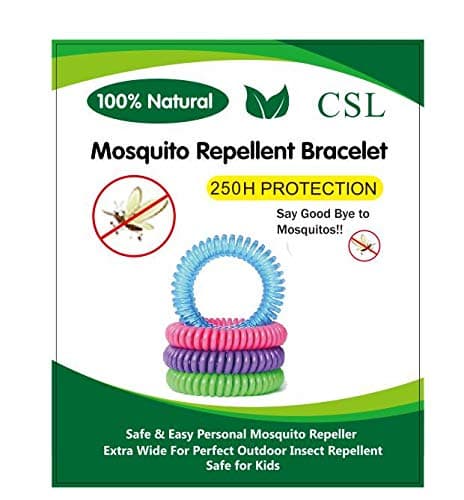 CSL Mosquito Repellent Bracelets - 10 Pack - All Natural, Deet Free and Waterproof Bands for Adults and Children Foiled Packed — view 3