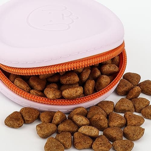 WALLFID Silicone Dog Treat Pouch Small Bag,with Pet Training Clicker,Walking Bag for Dog and Cat, Pocket Size, Easy to Clean, Odorless, Zipper Design,Moisture-proof,Travel Walking Bag (dark green) — view 2