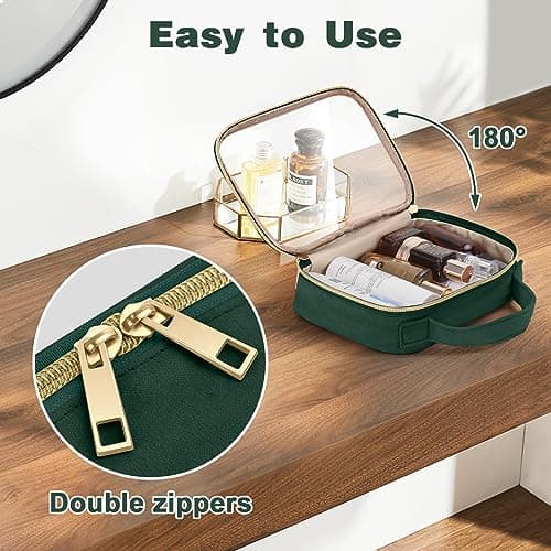 Clear Toiletry Bag - 2 Pack TSA Approved Clear Makeup Bags for Travel — view 4