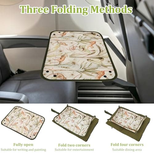 Kids Airplane Tray Table Cover with Tablet Holder | Toddler Travel Essential Activity Lap Tray for Flying, Train & Car Trips | Fabric Pockets & Waterproof Surface, Mess-Free Activity Organiser(Gibbon) — view 3