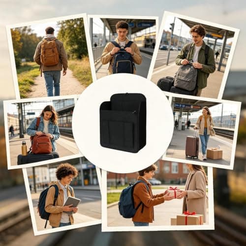 Backpack Insert Felt Inner Bag Large Compartment Case — view 4