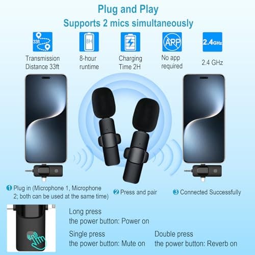 71" Phone Tripod Vlogging Kit for iPhone/Android — view 3