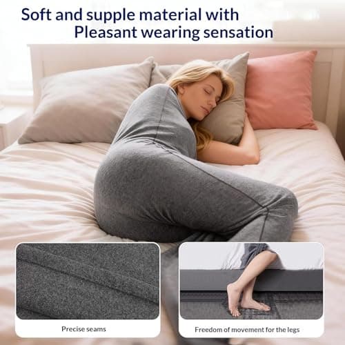 InfiniZer Compression Sleep Sack, Lightweight Wearable Hooded Compression Pod & Sleep Pod, Breathable Stretch Fabric (Grey, Children) — view 6