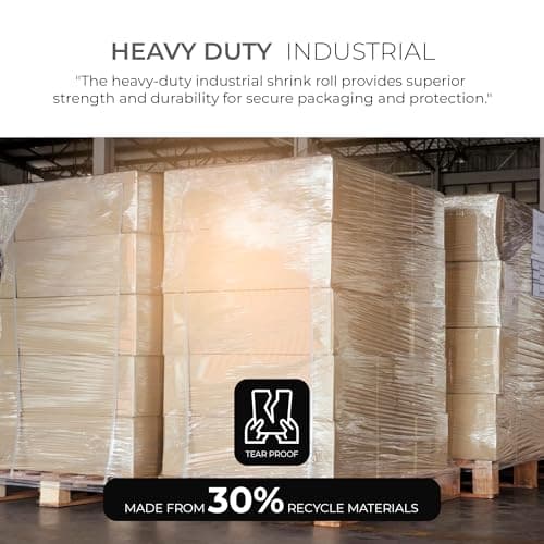 Roe Tenpo Stretch Shrink Wrap Roll - 400mm X 250m, Strong, Water & Moisture Proof, Industrial Strength Cling Film, Plastic Wrap, for Luggage, Pallet Wrap & Packaging (Clear, 1 Roll) — view 5