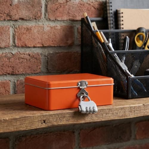 WHAMVOX Mini Metal Lockbox with Combination Lock for Home Office Storage — view 6