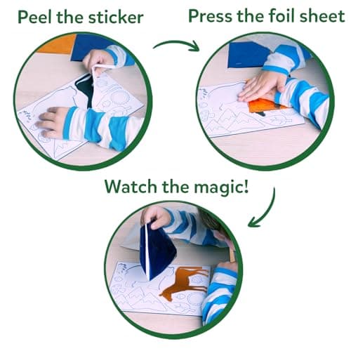 Skillmatics Foil Fun Animals, Foil Art & Craft Kit, Gift for Boys & Girls — view 5