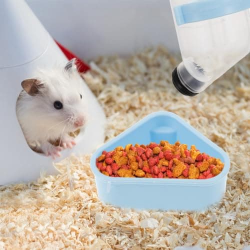GALPADA Small Pet Feeding Set with Running Wheel, Food Bowl and Water Bottle for Mice and Small Pets, Made of Sturdy Abs Material, Easy Disassembly for Cleaning, Suitable for Home — view 6