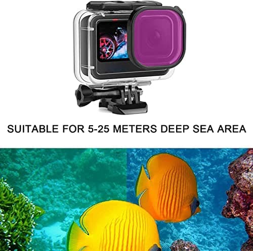 FitStill 60M/196FT Underwater Waterproof Protective Case for Go Pro Hero 7/6/5/2018 Black, Includes 3-Pack Dive Filters, Floating Hand Grip，Accessory Kit — view 5
