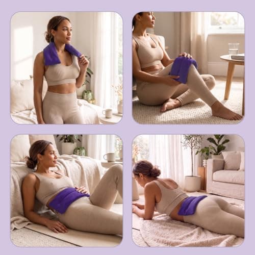 Zhu-Zhu Wheat Bags Microwavable Lavender Body Wrap Heat Pad, Purple Fleece — view 5