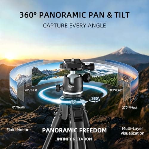 Lightweight 72 Inch Tripod with Wireless Remote for Outdoor & Travel — view 4