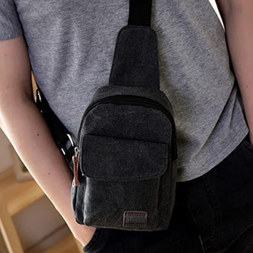 Canvas Satchel Casual Body Handbag Messenger Shoulder Bag Projector, black, One Size — view 2