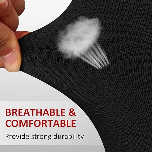 Ailaka Zipper 15-20 mmHg Compression Socks for Women Men, Knee High Open Toe Support Graduated Medical Varicose Veins Hosiery for Edema, Swollen, Pregnancy, Recovery (1 Pair) — view 6