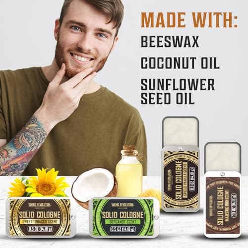 Viking Revolution - Cologne For Men - Mens Cologne - Solid Cologne Men with Spiced Vanilla, Sweet Tobacco, Majestic Oud, Bergamot - Gifts for Men - 4 Pack - 4 x 14 g — view 4