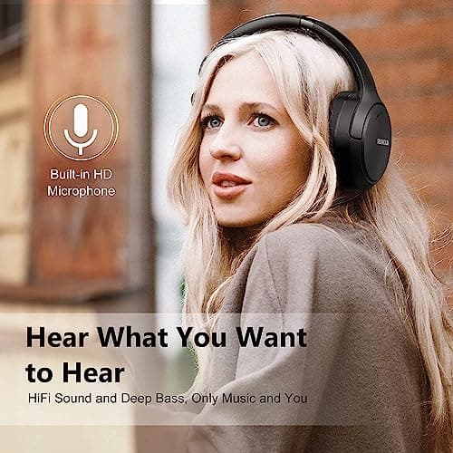 RUNOLIM Hybrid Active Noise Cancelling Headphones Bluetooth Wireless — view 6