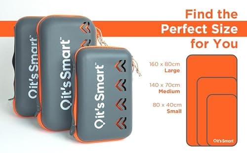 it's Smart Microfibre Travel Towel Camping Towel, Swimming, Beach, Quick Dry & Super Compact - Great for Festivals, Beach, Wild Swimming, Sports, Gym, Yoga and Hiking (Small) 80cm x 40cm — view 2