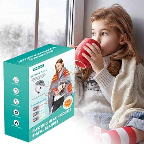 Electric Heated Wrap Poncho Shawl Portable Safe — view 4