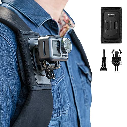 TELESIN Backpack Shoulder Strap Mount for DJI Insta360 GoPro Hero