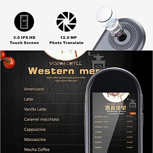 108 Language Smart Translations in Real Time, rts Voice/Offline/Text/Recording/Photo Translation, 3.0Inch Touch Sn Language Translator Device, Red — view 3