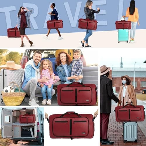 Fmeida 65L Foldable Travel Duffle Bag Waterproof Holdall Luggage Bags — view 2