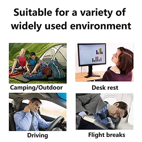 PCTC 3 Pack Inflatable Pillow, Travel Pillow Camping Pillow,Travel Pillow Cushion Compact Air Blow Up Pillow for Beach Sun Lounger Sunbathing Backpacking Hiking - Accessory for Travelling(Grey) — view 4
