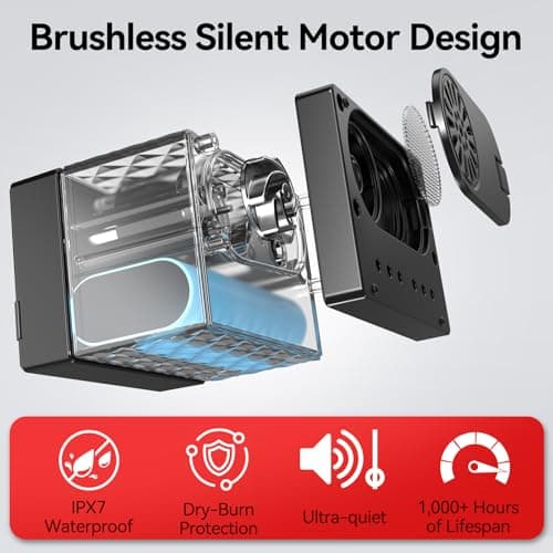 YUWEIC Portable Shower for Camping, 8000mAh Rechargeable Shower Pump with Shower Head, LED Display, 3-Mode Pressurized Showerhead, Outdoor Camp Pump for Travel, Hiking, Car, Pet — view 2
