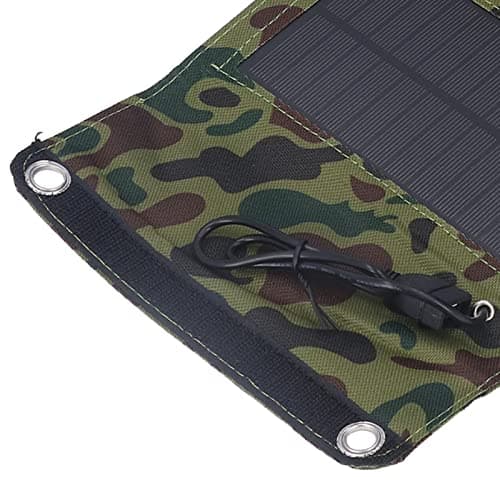 7W Solar Charger Camouflage High Efficiency USB 5.5V 1290MA Solar Panel Charger for Outdoor Travel Mobile Phone Computer — view 3