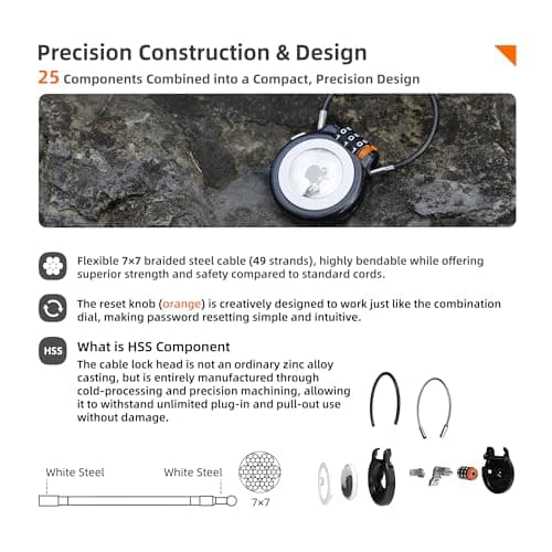 UP Security Lockable AirTag Holder with 3-Digit Combination Lock, Metal Case Compatible with Apple Air Tag, Anti-Theft Tracker AirTag Lock for Luggage, Suitcase, Backpack, Travel Gear, Car Tracking — view 4