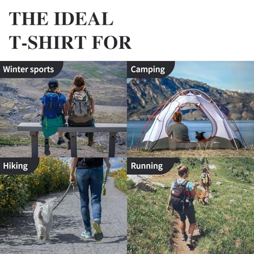 Merino Protect 100% Merino Wool T-Shirt Women Crew Neck Tops Short Sleeve Base Layers for Travel Hiking Tee Light Grey — view 5