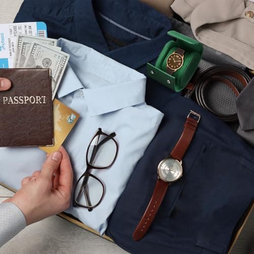 sourcing map Leather Watch Travel Case Single Watch Roll Storage Box Organizer for Men Women Holding Storaging Displaying, 1 Slot, Green — view 6