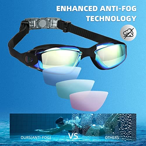KCDMBUE Swim Goggles 2 Pack Anti Fog No Leaking for Adult Women Men — view 4
