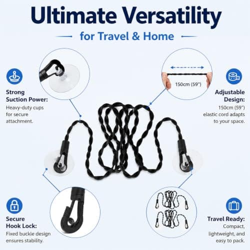 2 Pack Travel Washing Line Travel Clothes Line HolidayWashing Lines — view 4