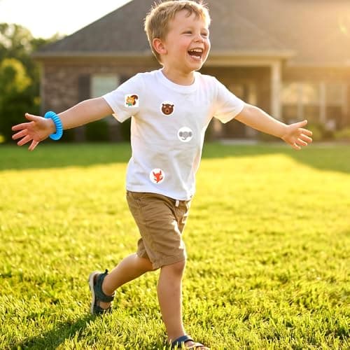 Mosquito Repellent Bracelets, Adjustable Band, Mosquitoes Bracelet, 5 Sheets Stickers, Waterproof Adjustable for Outdoor, Travel, Festivals, for Boys and Girls — view 6