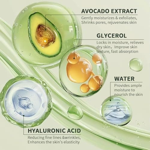Avocado Skin Care Set, 13-In-1 Travel Skincare Kits for Hydrating & Soothing Skin, Daily Care Routine Kit with Avocado, Anti Aging Facial Kit for Women, Reduces Acne, Fine Lines & Wrinkles. — view 5