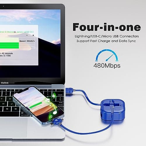 ASICEN Multi Charger Cable, 2Pack 1.2M, 3 in 1 Charging Cable — view 3