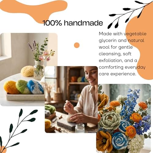 Lu.Flo Felted Wool Soap Set 3x100 g, Handmade Glycerin Soap — view 6