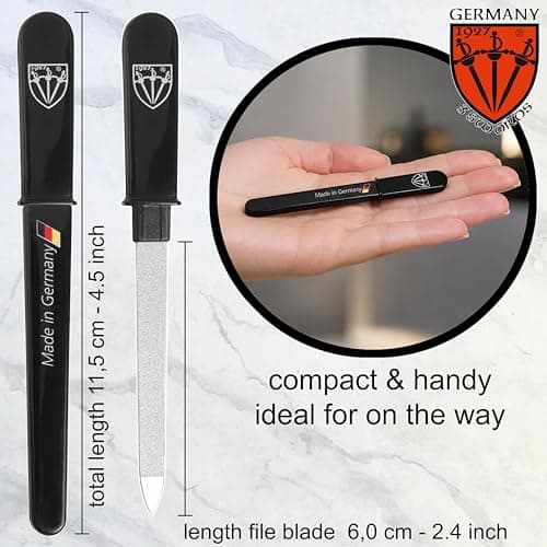 3 Swords Germany Sapphire Metal Pocket Nail File Manicure Travel 2 Pieces — view 5