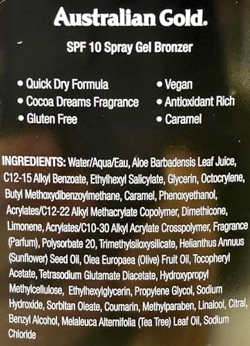 Australian Gold SPF 10 Spray Gel Sunscreen with Instant Bronzer 237 ml — view 2