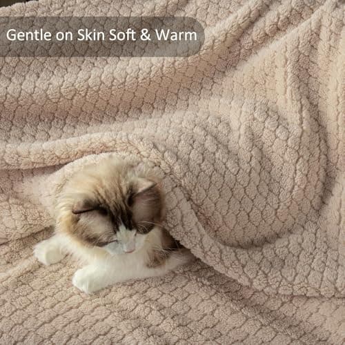 Exclusivo Mezcla Soft Fleece Double Size Blanket for Bed Sofa, Camel — view 5