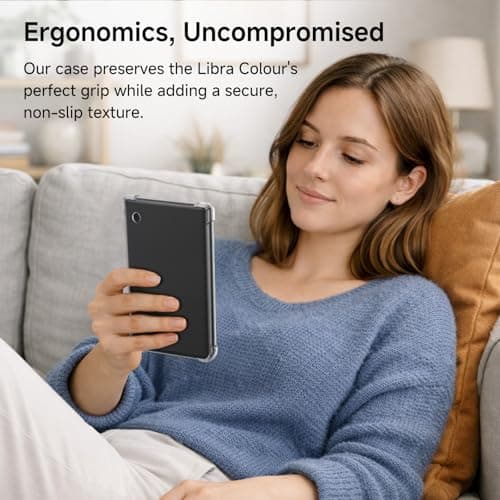 Case for Kobo Clara Colour & Clara BW/2E eReader 6”, Crystal Clear Thin Fit Protective Cover | Scratch-Resistant TPU Shell & Enhanced Grip | Showcase Your Style (Transparent) — view 5