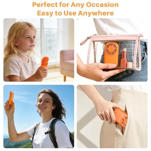Ciaien Mini Handheld Turbo Fan,56g Pocket Fan with 11000 RPM Max Speed — view 6