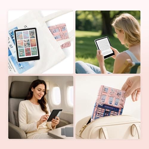 Litvana Detachable Magnetic Case for 6.8" Kindle Paperwhite (11th Generation-2021) and Kindle Paperwhite Signature Edition, Slim PU Shell Cover Case with Auto Wake/Sleep, Book Shop — view 5