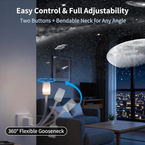 Galaxy Projector Night Light, 5D Holographic Star Projector with 13 Films — view 5