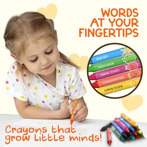 TinyGeeks 16 Colors Jumbo Crayons - Non-Toxic & Washable Crayons for Toddlers Ages 1-3 & Kids Ages 4-8 - Easy-to-Hold - Large - Great for Travel with Toddlers 2-4 Years — view 2