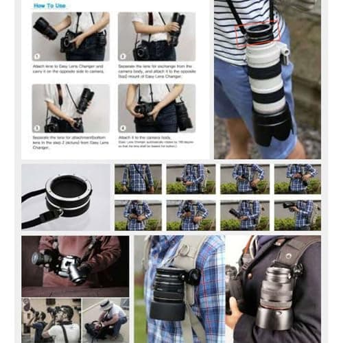 Fast Lens Exchange Mount Lens Flippers for Cameras, Photography Adapter for Travel and Wedding Photography MultiAngle — view 2